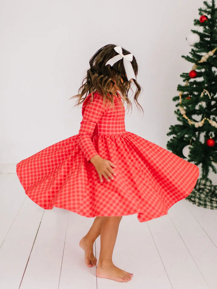 Ollie Jay Rubina Dress in Red Picnic Plaid