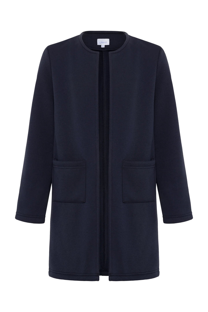Pleat Hadley Cardigan in Navy
