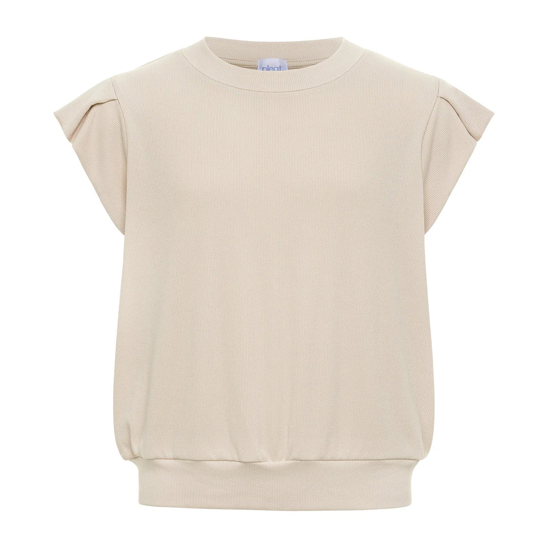 Pleat Olivia Top in Sand