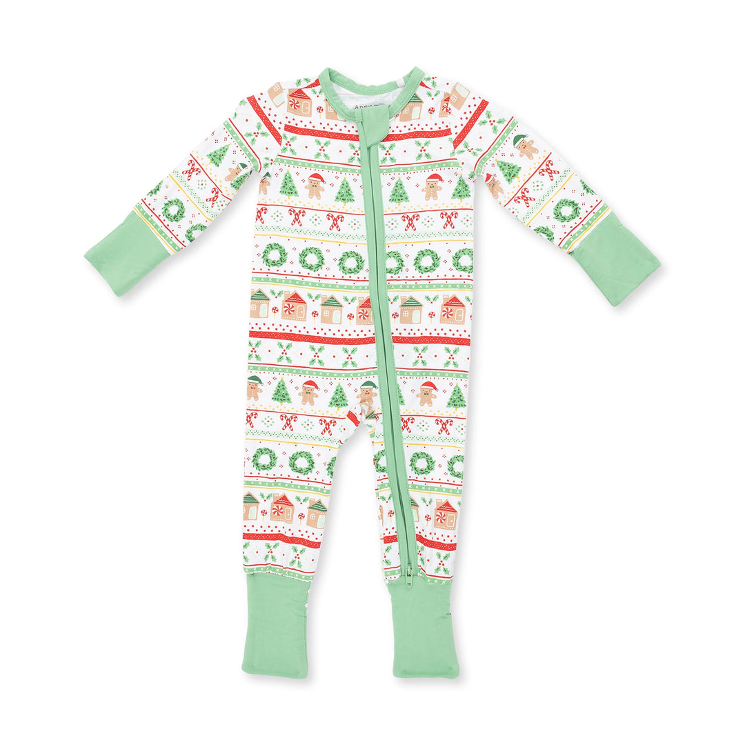 Angel Dear Gingerbread Fair Isle Convertible Romper