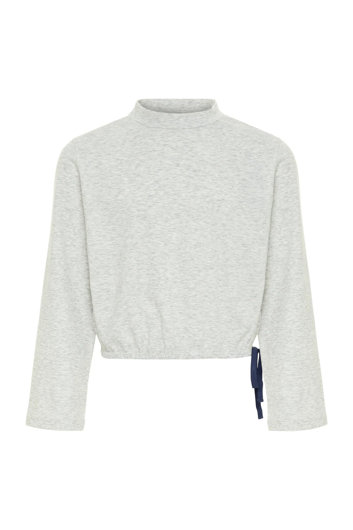 Pleat Wesley Top in Grey
