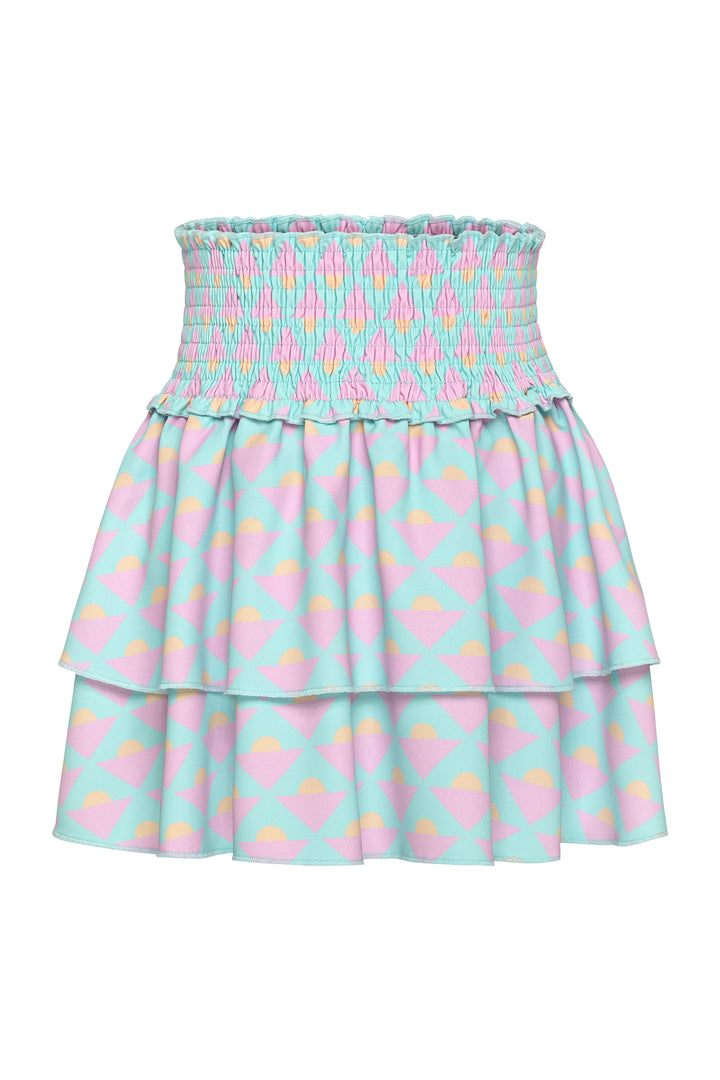 Pleat Scottie Skrit in Abstract Horizon