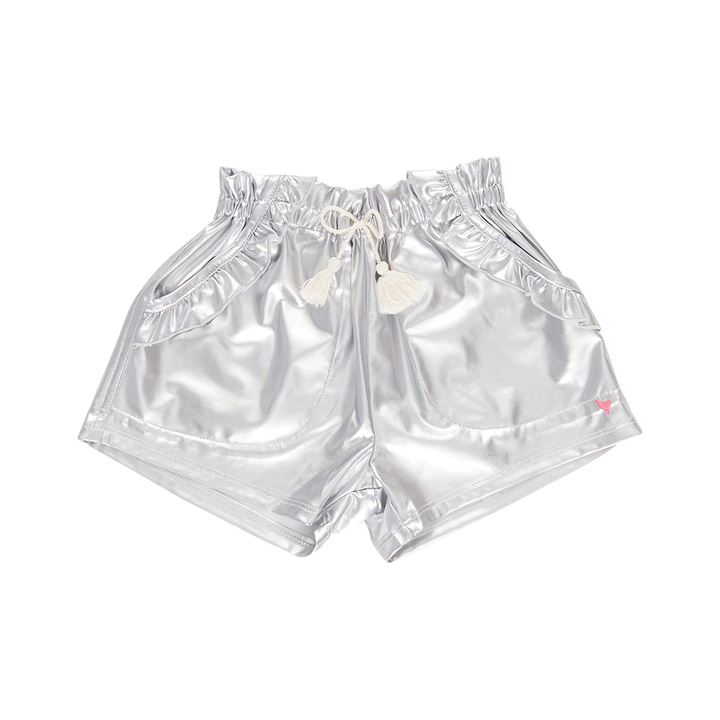 Pink Chicken Silver Lame Theodore Short (sizes 7-12)