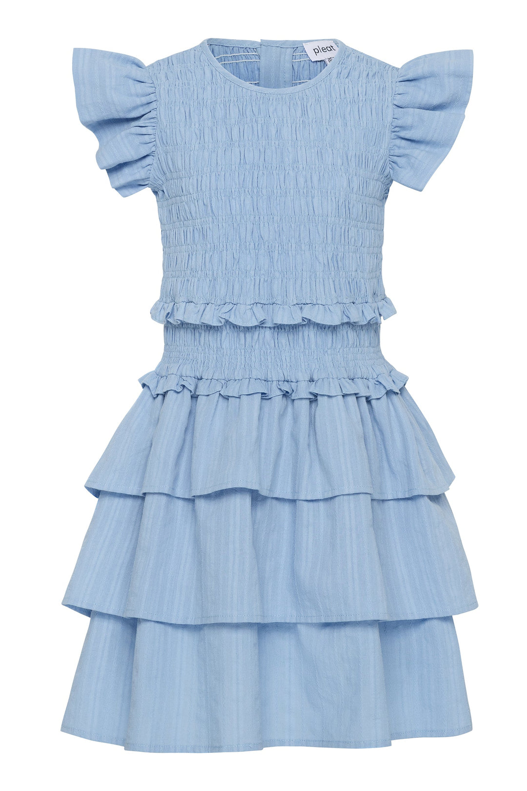 Pleat Claire Dress in Blue