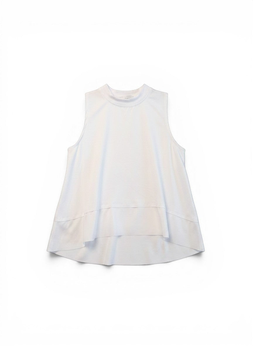 White Two-Tier Flowy Top (size 7-12)