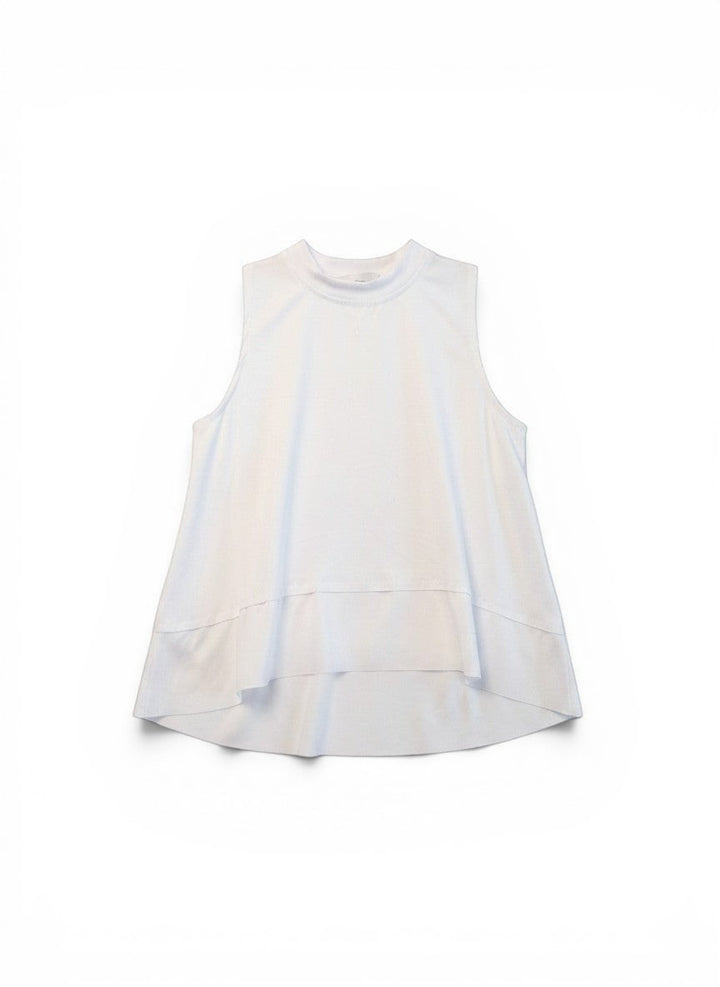 White Two-Tier Flowy Top (size 7-12)