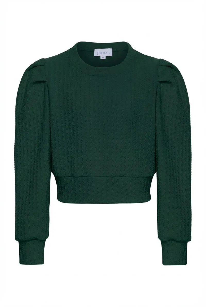 Pleat Jane Sweatshirt in Hunter