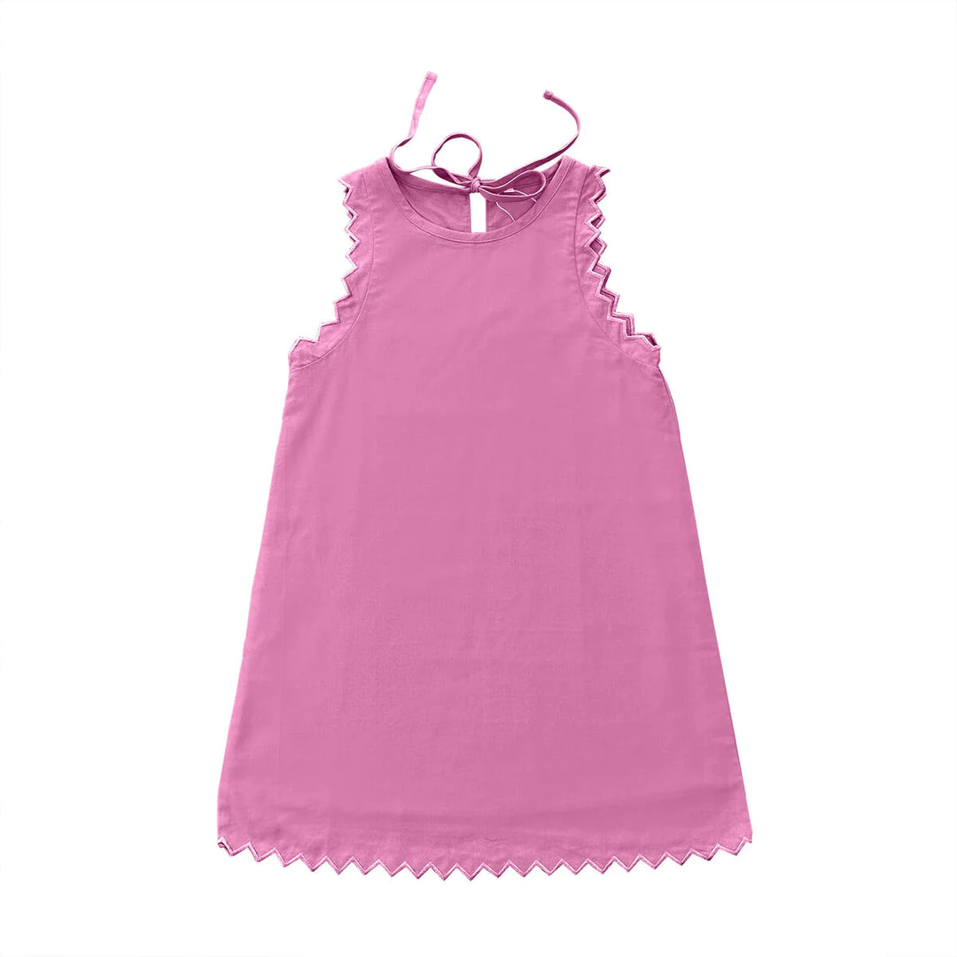 Little Olin Pink Embroidered Dress