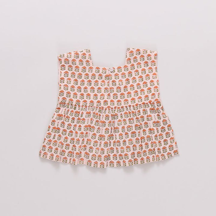Pink Chicken Kamari Top in Pink Prairie Block (size 7-10)