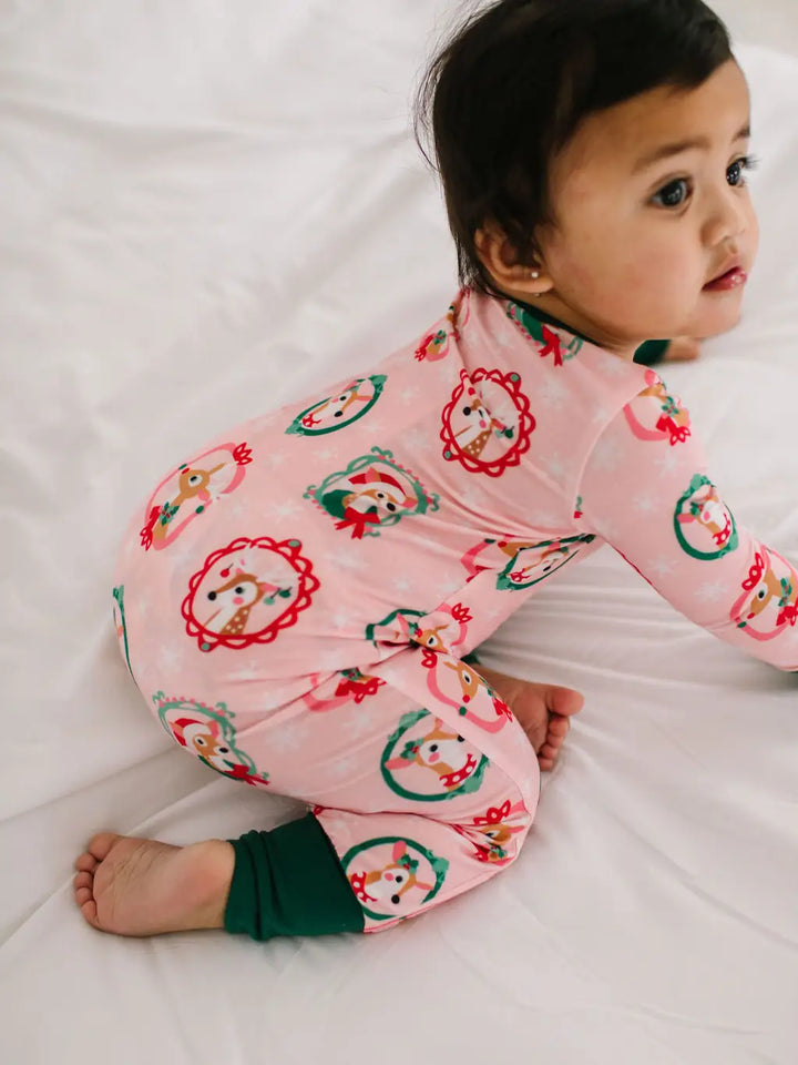 Ollie Jay Zippy Bamboo Romper in Reindeer