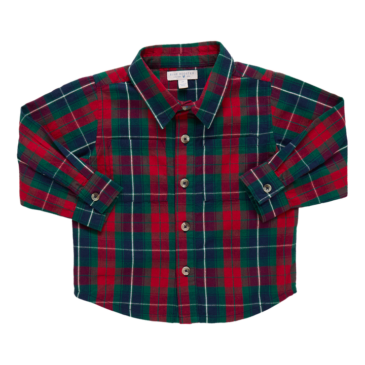 Pink Chicken Jack Shirt in Red Tartan