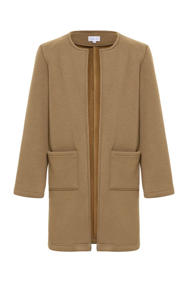 Pleat Hadley Cardigan in Coffee