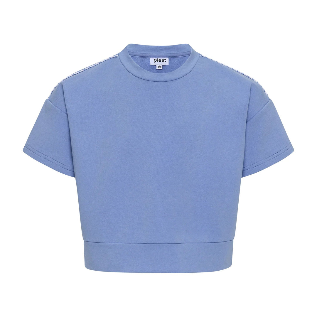 Pleat Roxie Top in Seaside Stripe