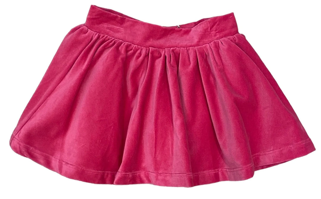 Lulu Bebe Sofie Skirt in Pink Velvet