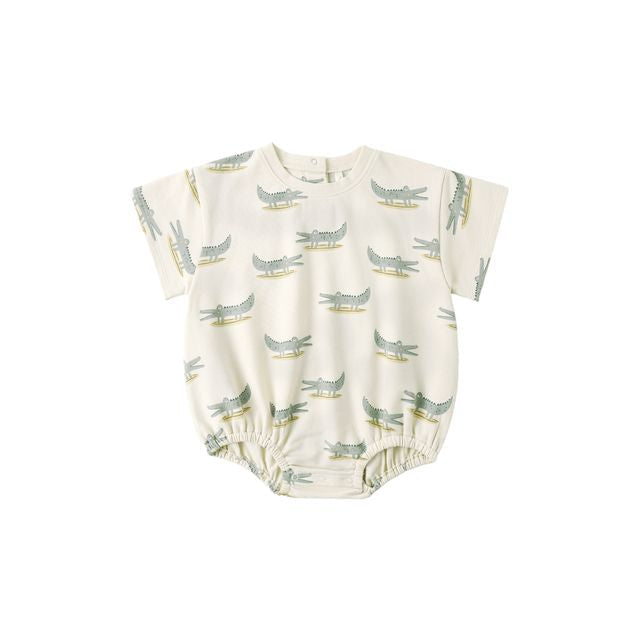 Rylee & Cru Relaxed Bubble Romper with Alligators