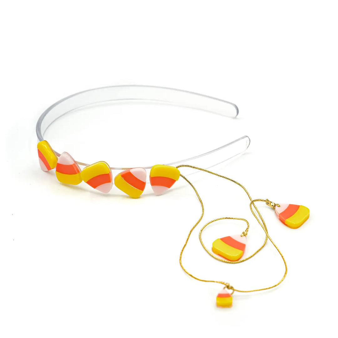 Lilies & Roses Candy Corn Headband with Charm