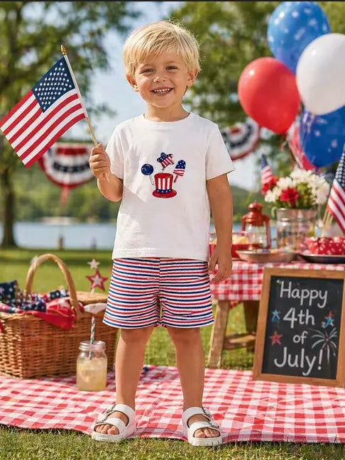 Marco & Lizzie Patriotic Short Set