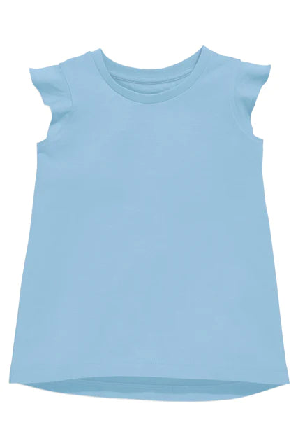 Azarhia Ruffle Shirt in Blue