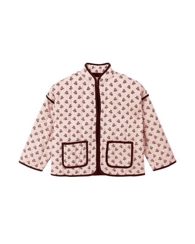 Rylee & Cru Quilted Jacket in Blush Fleur