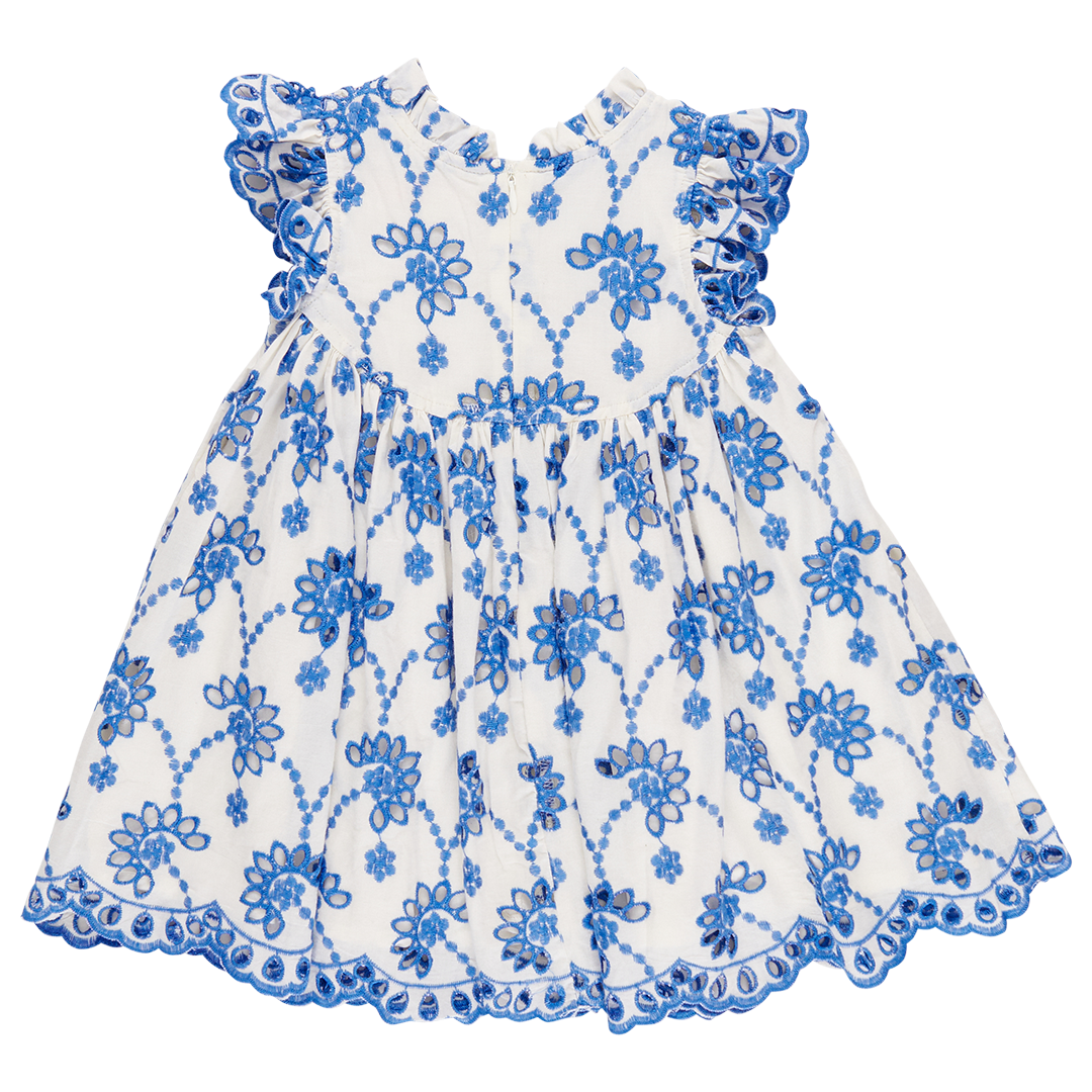 Pink Chicken Blue Eyelet Cynthia Dress (sizes 2-6)