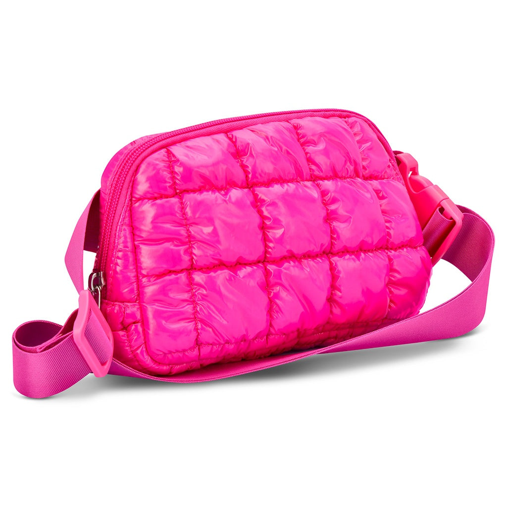 Iscream Hot Pink Shiny Puffer Belt Bag