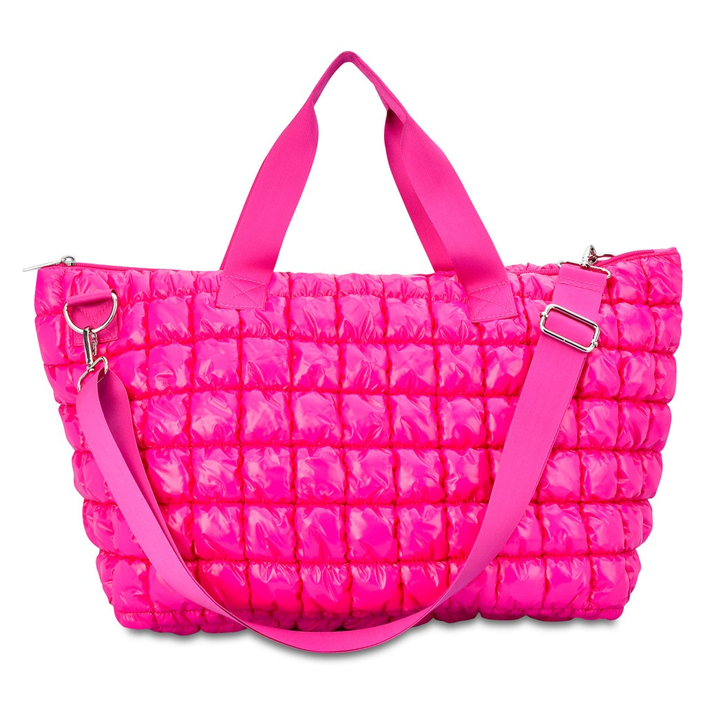 Iscream Hot Pink Shiny Puffer Overnigh