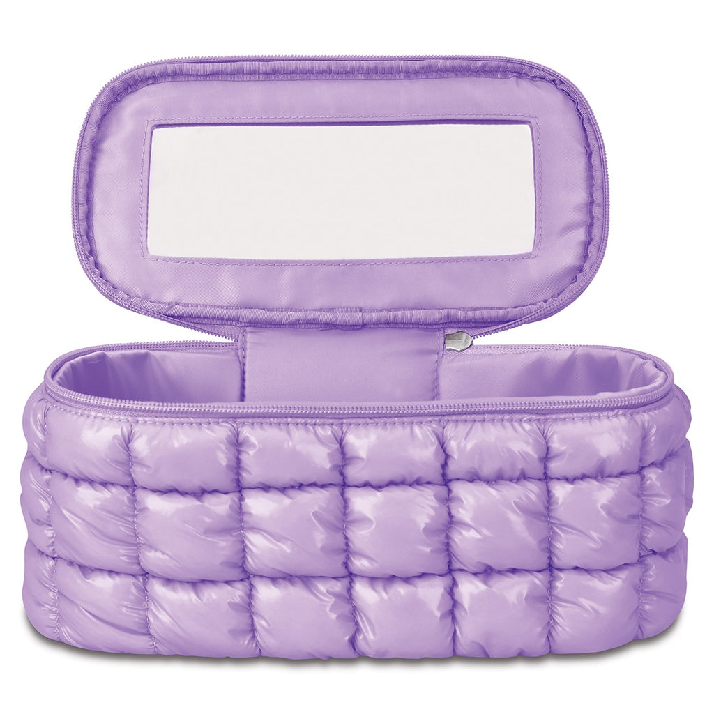 Iscream Lavender Shiny Puffer Cosmetic
