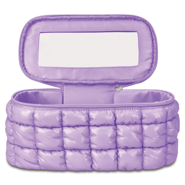 Iscream Lavender Shiny Puffer Cosmetic