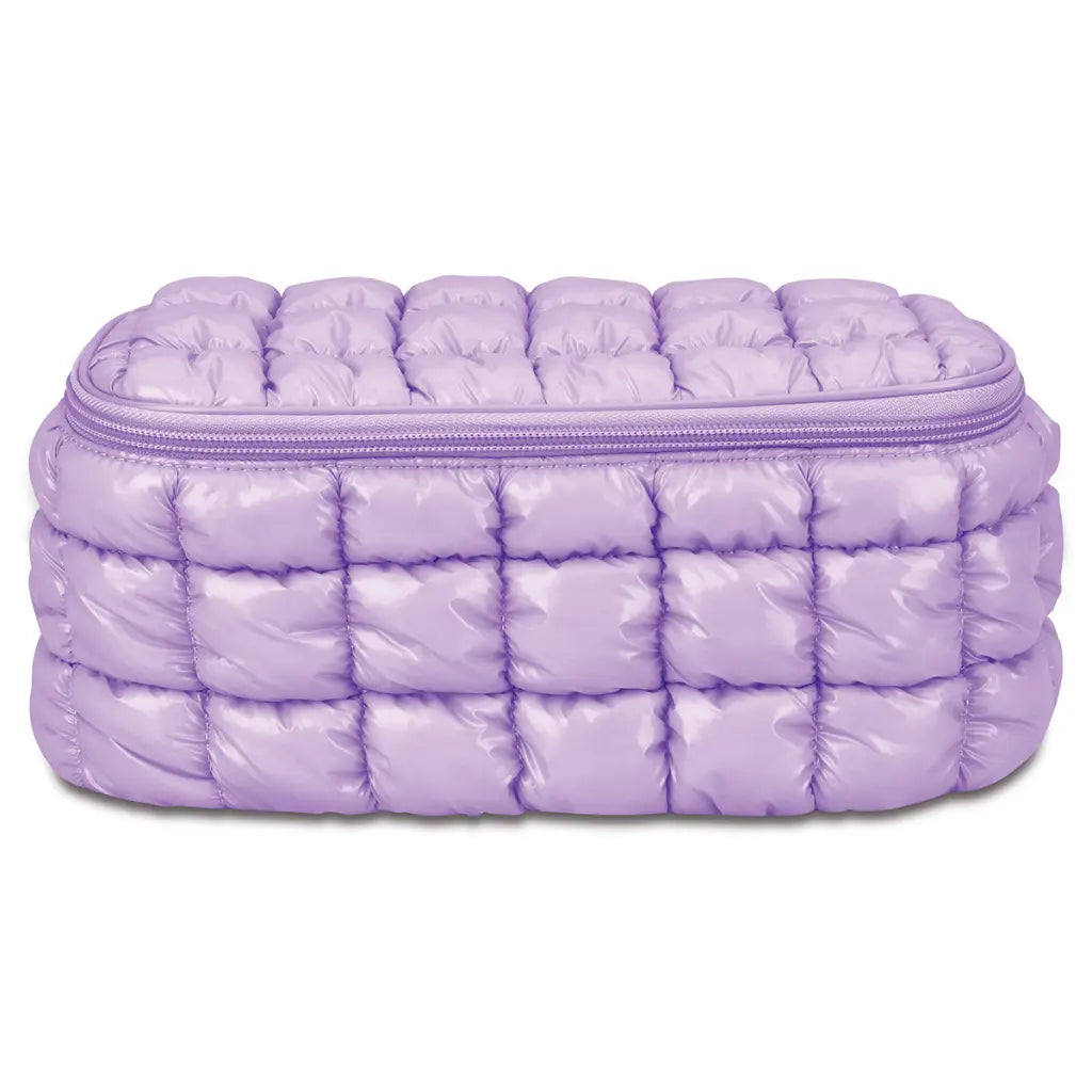 Iscream Lavender Shiny Puffer Cosmetic