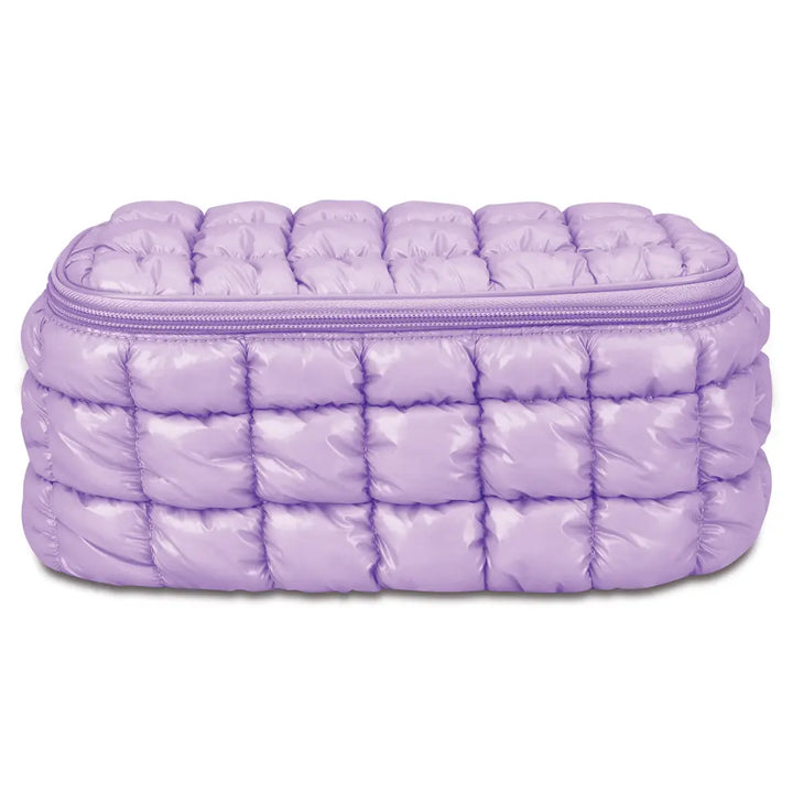 Iscream Lavender Shiny Puffer Cosmetic