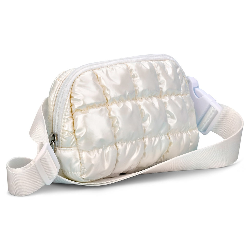 Iscream Pearl White Puffer Belt Bag