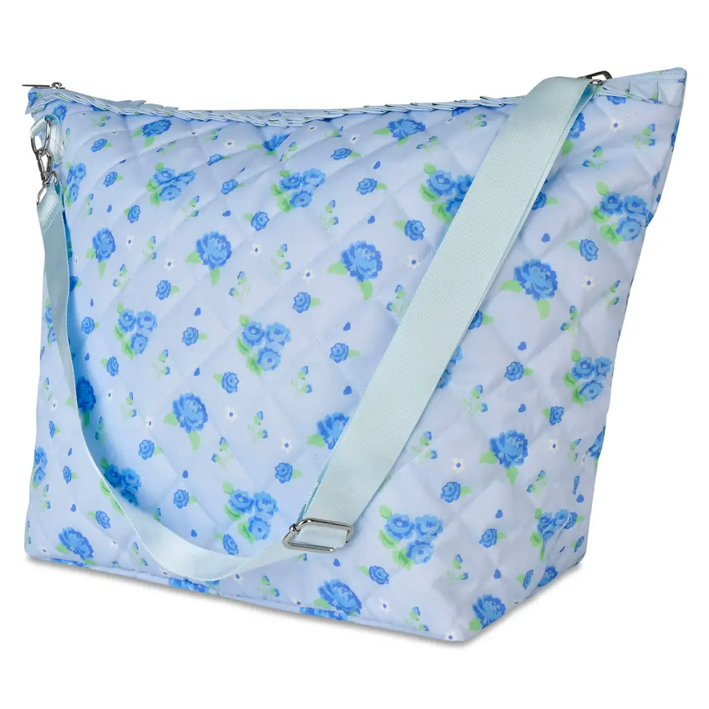 Blue Floral Weekender Bag