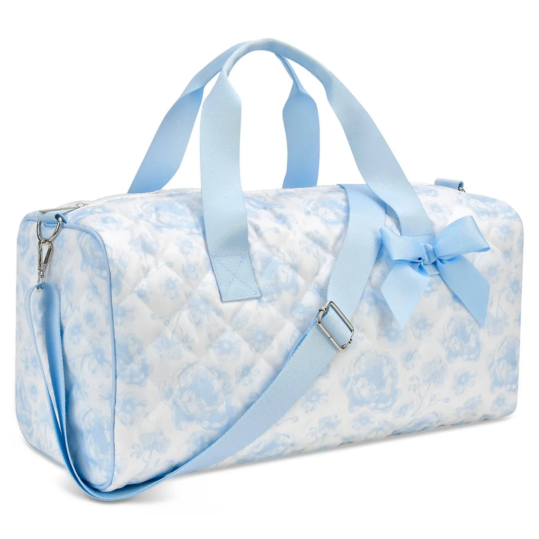 Beautiful Blue Toile Duffel Bag