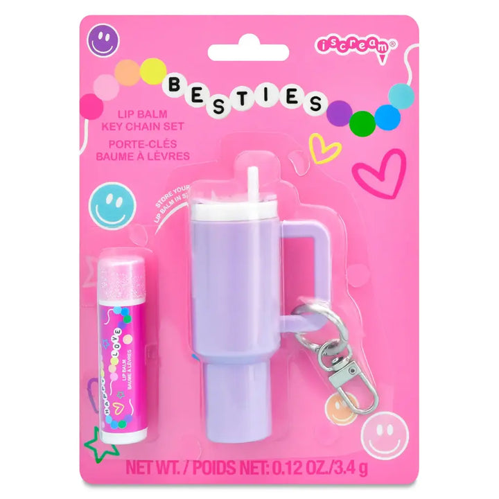 Iscream Besties Lip Balm Keychain