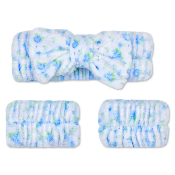 Blue Ditsy Spa Set