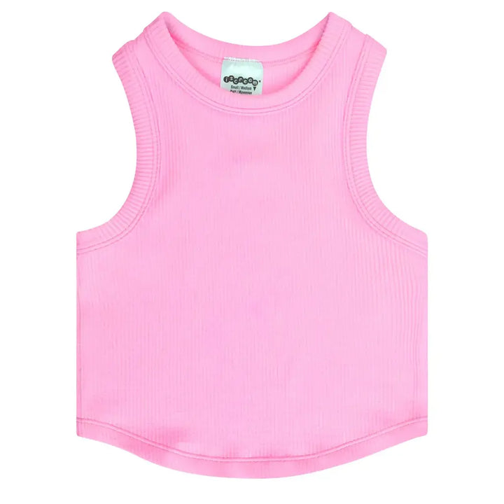 Iscream Cropped Racerback Tank in Rose