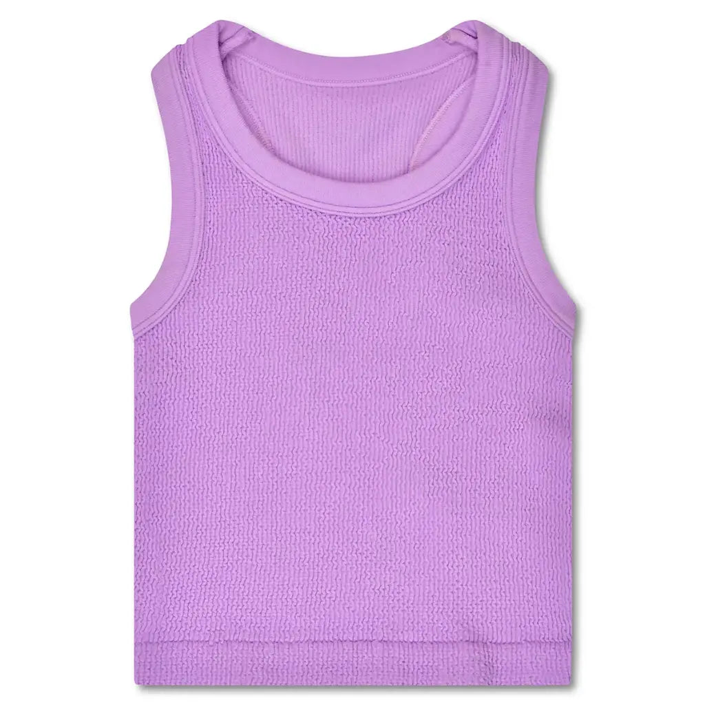 Iscream Lavender Cropped Racerback Tank
