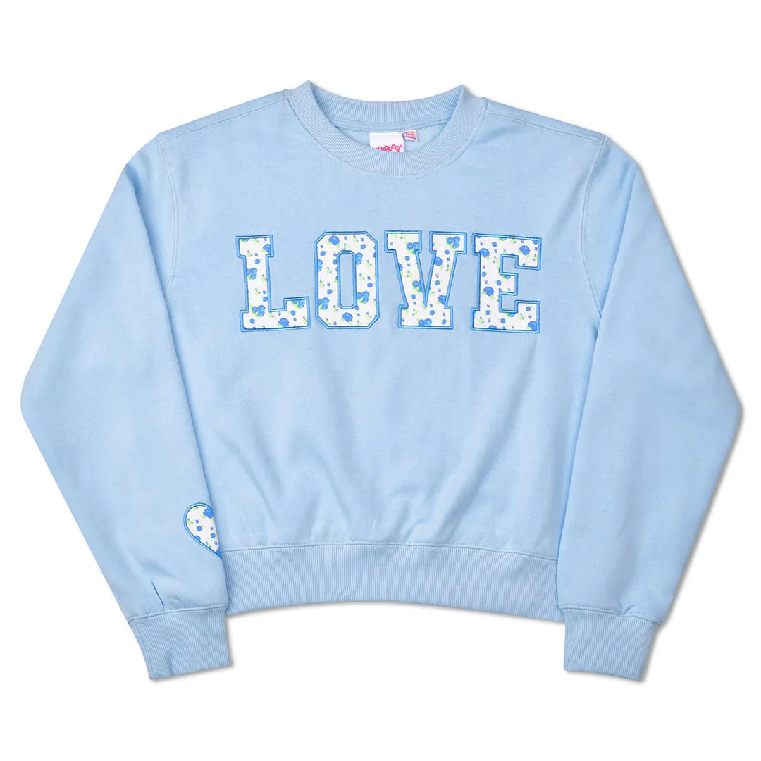 Blue Floral Love Sweatshirt
