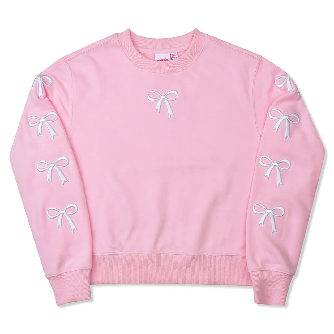 Embroidered Bow Sweatshirt