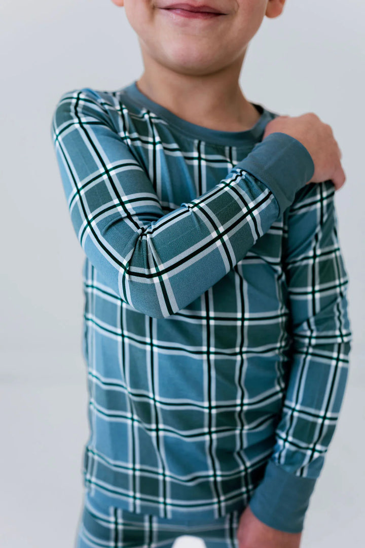 In My Jammers Liam Two Piece Set in Green Plaid