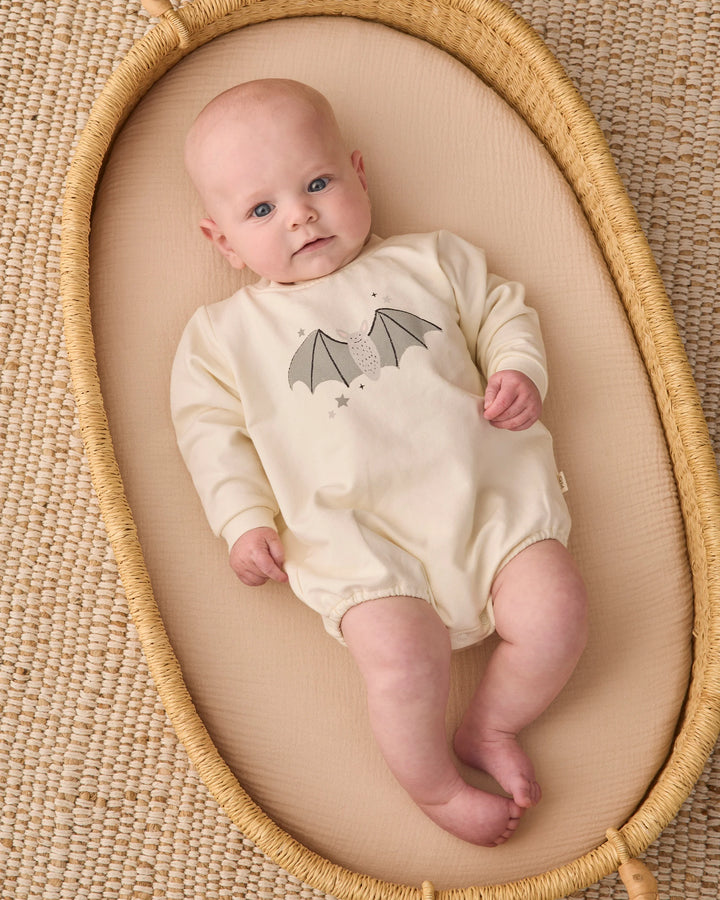 Crewneck Bubble Romper in Baby Bat