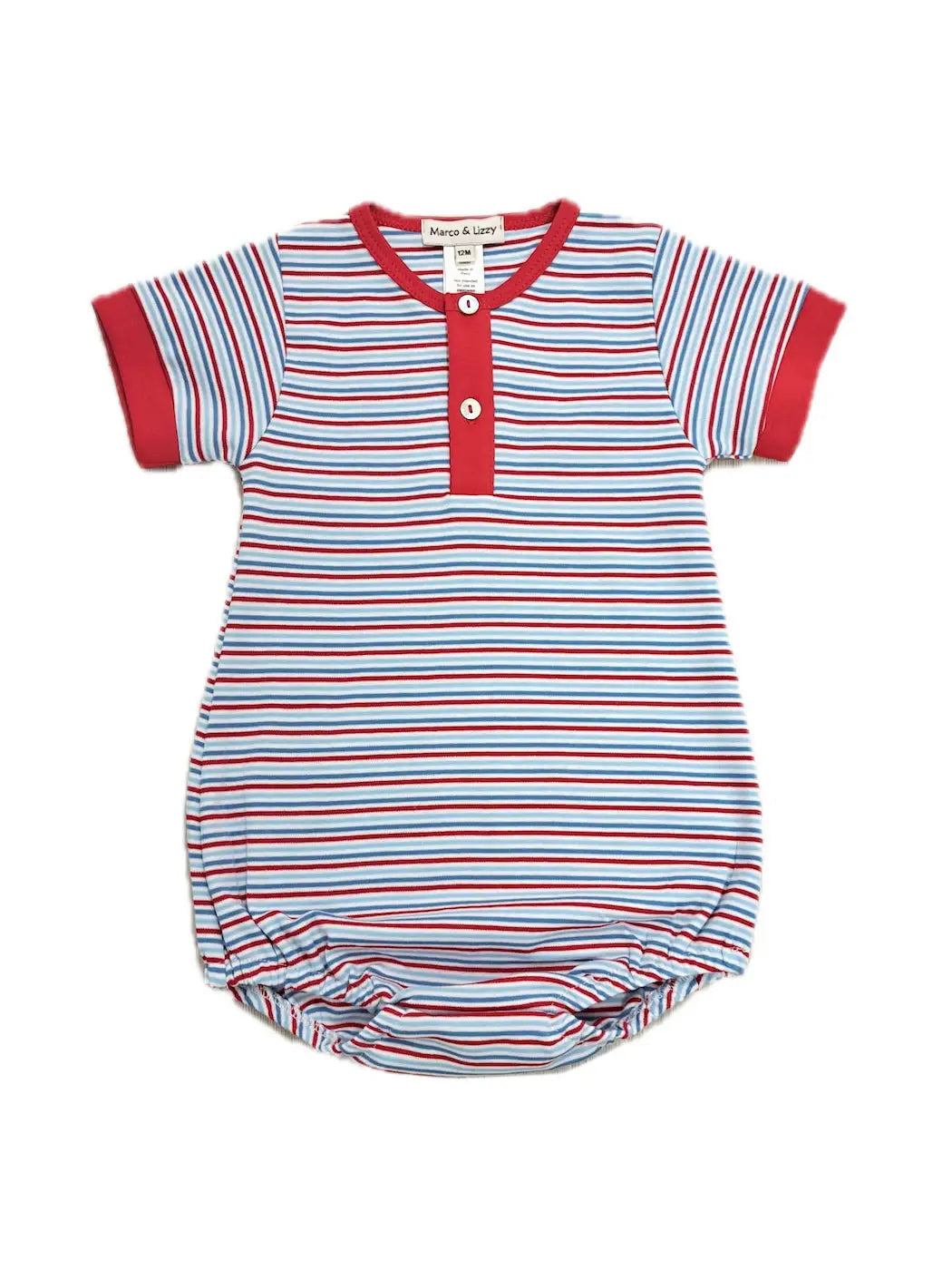 Marco &amp; Lizzie Patriotic Stripe Romper