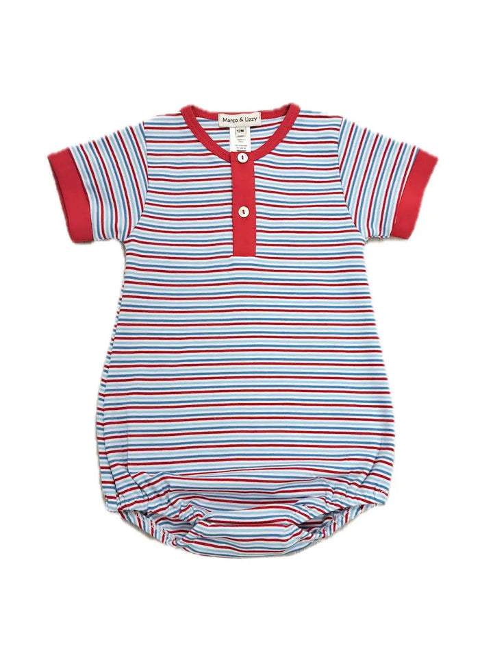 Marco &amp; Lizzie Patriotic Stripe Romper
