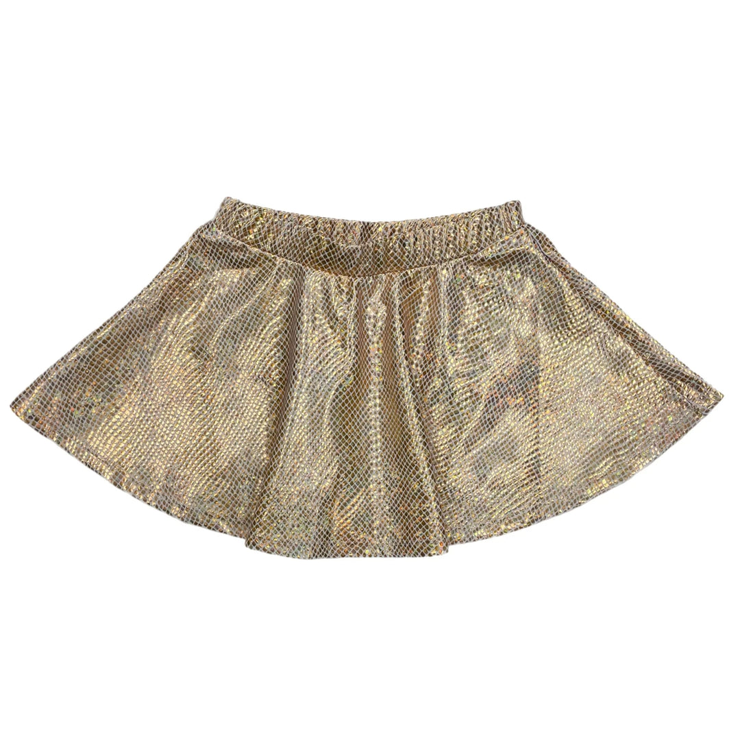 Lulu Bebe Zoe Skirt in Metallic Gold