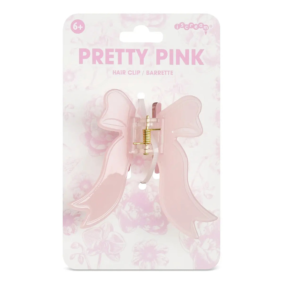 Pretty Pink Bow Hair Clip