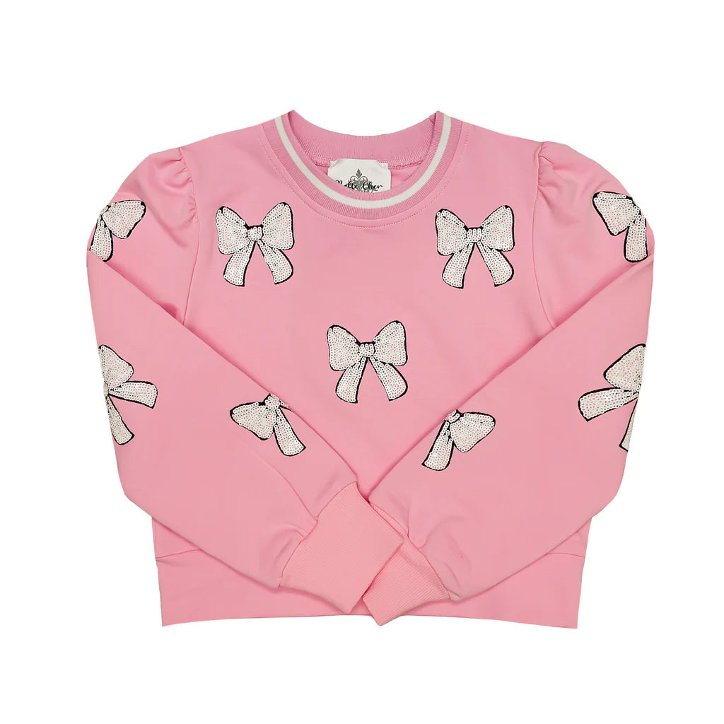 Bow Sweatshirt- Pink