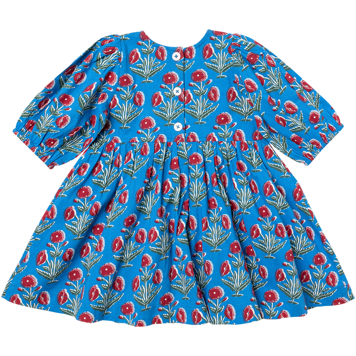 Pink Chicken Evelyn Dress in Blue Dandelion (sizes 7-10)