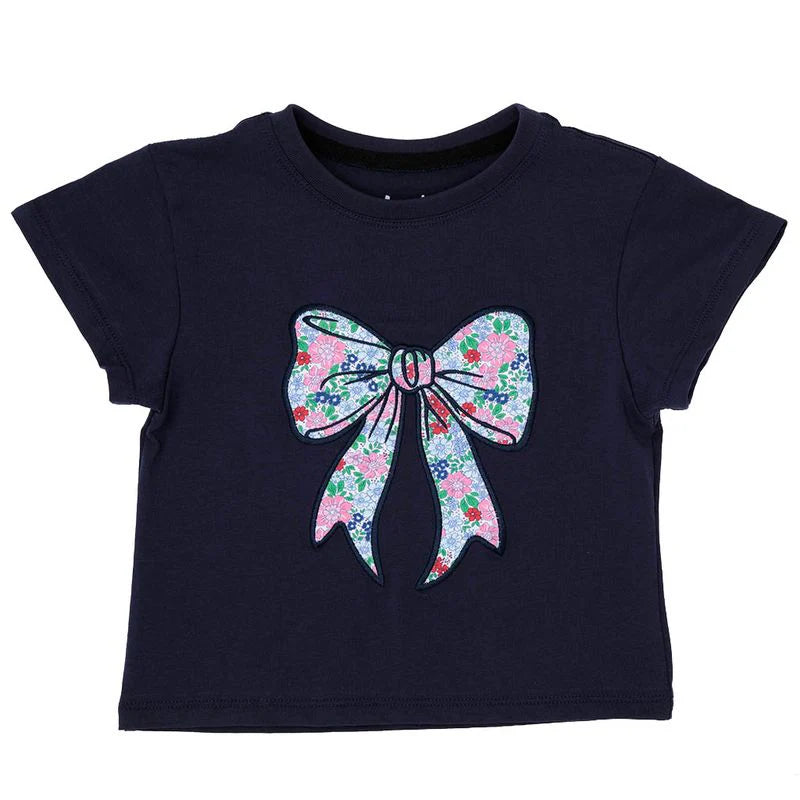 Azarhia London Floral Boxy Tee in Navy