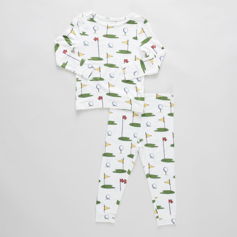Pink Chicken Golf Bamboo Pajama Set (size 7-10)