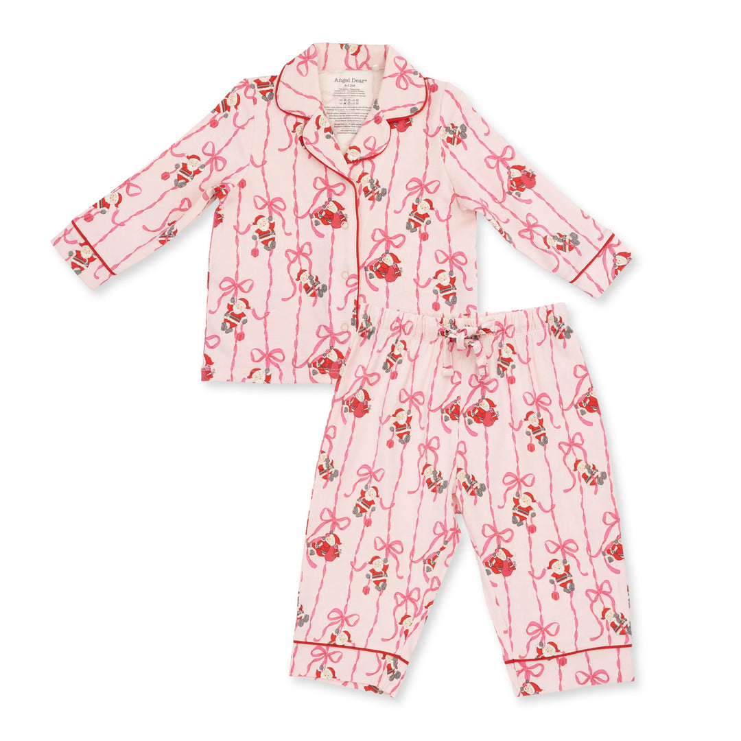 Angel Dear Bows & Santa Pajama Set